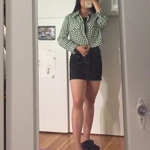 As If Gingham Cropped Jacket